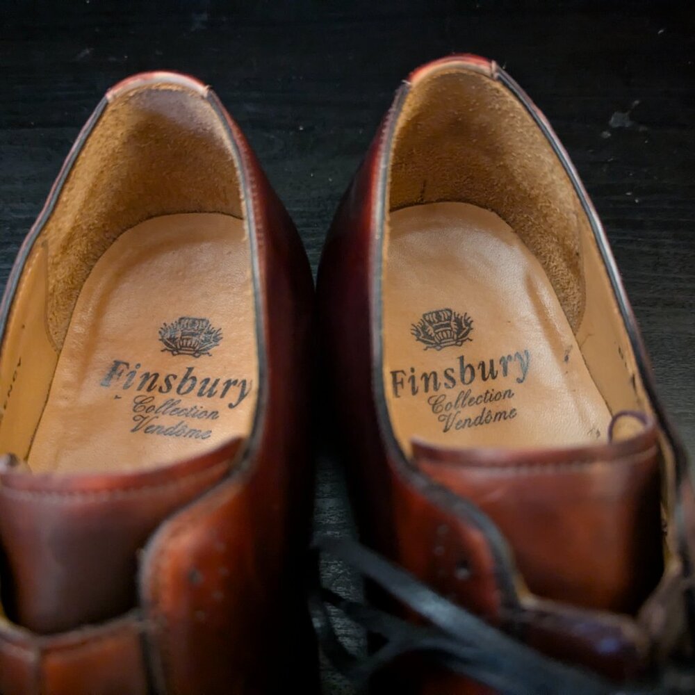 Finsbury Collection Vendome Men's Brown Leather Cap toe Oxfords EU 45.5 US 11.5 - Picture 10 of 14